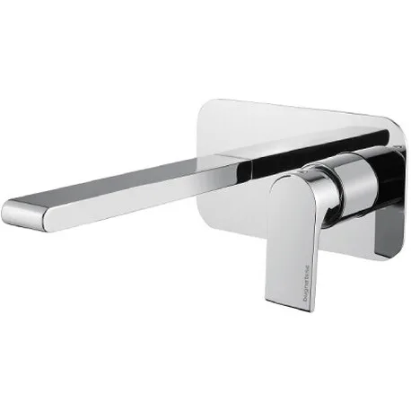Mitigeur de lavabo mural Simple chromé sur platine unique, vue produit