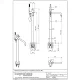 Plan coté Bugnatese 05760 : hauteur 851 mm, portée du bec 266 mm, réservation Ø 89 mm