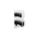Mitigeur thermostatique encastré Tetris chromé, plaque rectangulaire et inverseur