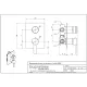 Plan coté Bugnatese 01031 : plaque 120 x 165 mm, encastrement réglable 47 à 72 mm