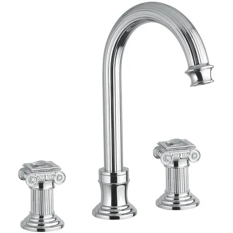 Mélangeur de lavabo 3 trous Olympia chromé à deux manettes, vue produit