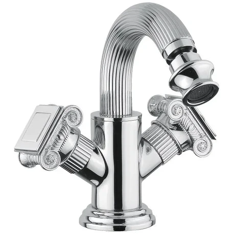Mélangeur de bidet monotrou Olympia chromé à deux manettes, vue produit