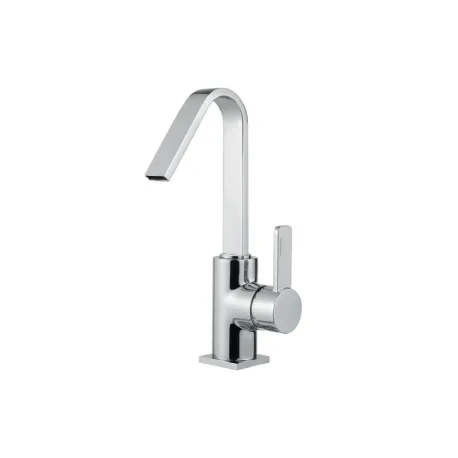 Mitigeur de lavabo Morse 1013 chromé, corps cylindrique et bec plat en arc