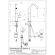 Plan coté du mitigeur de lavabo K Line 5713 : hauteur 271 mm et plan jusqu'à 68 mm