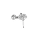 Mitigeur de douche thermostatique Oxford 6337 chromé, levier blanc et sortie haute