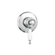 Mitigeur de douche encastré thermostatique Oxford 6377, rosace ronde et levier blanc