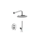 Ensemble de douche encastré K Line 5774 : pomme plate ronde, bras droit et douchette